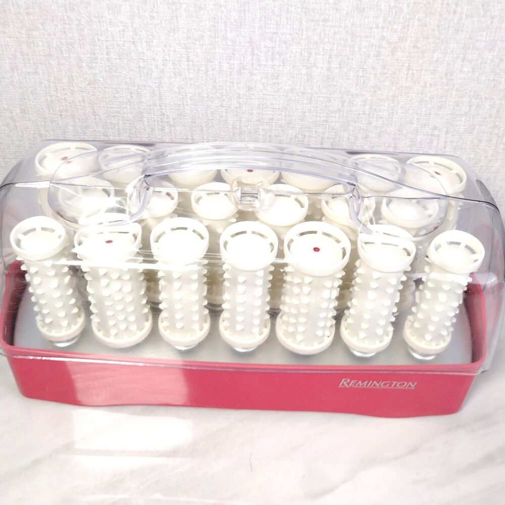 Remington Vintage 20 Hot Rollers Curlers Red Case. Tested. Great Cond.
